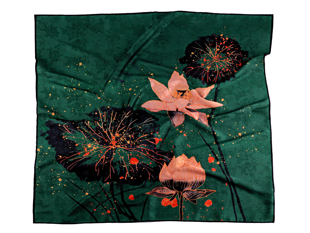 Eșarfă din satin 70x70 cm - Roșu coral (1 Bucată)