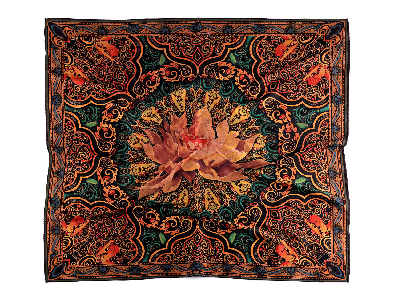 Eșarfă din satin 70x70 cm - Roșu coral (1 Bucată)