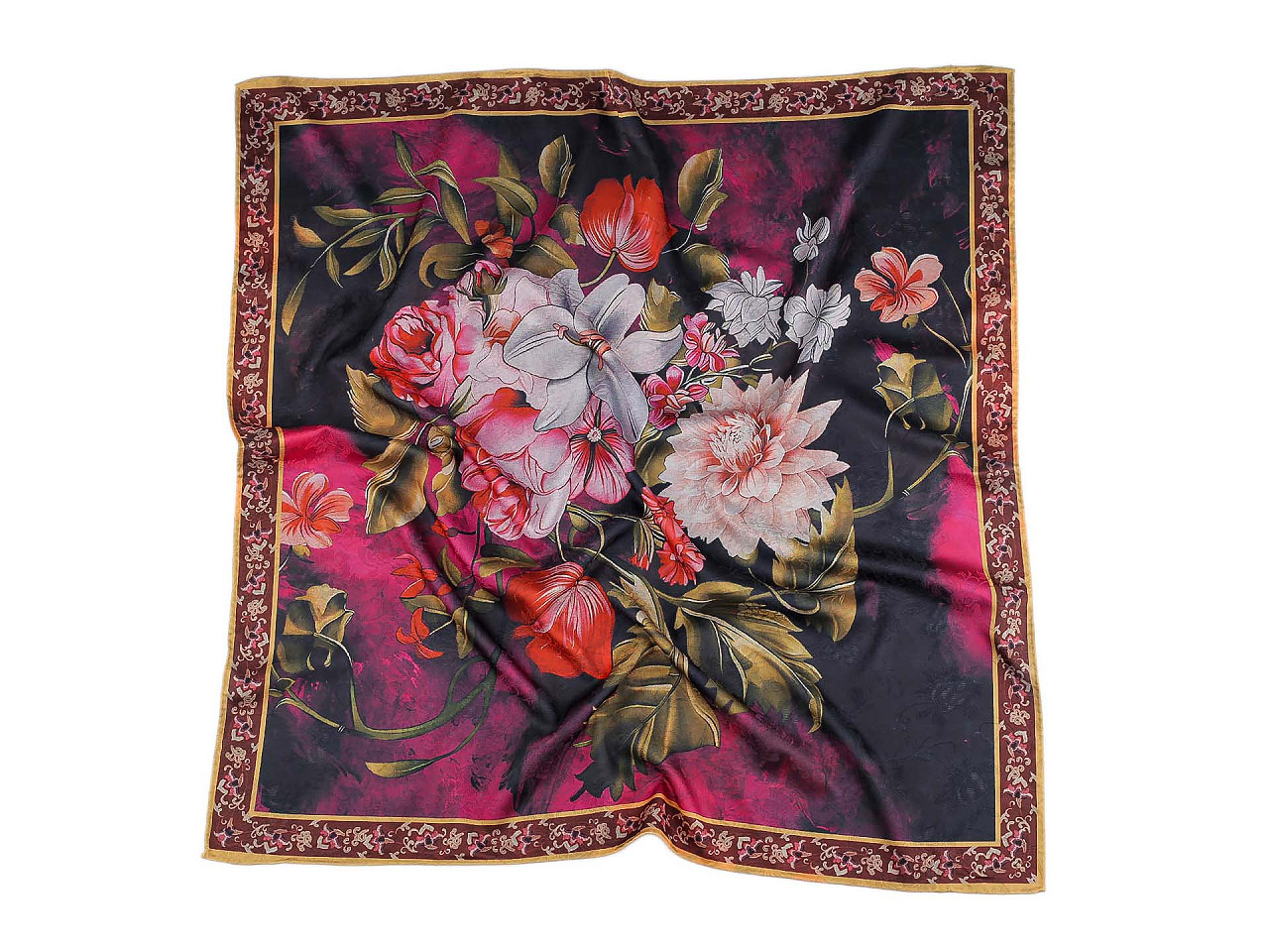 Eșarfă din satin 70x70 cm - Roșu coral (1 Bucată)