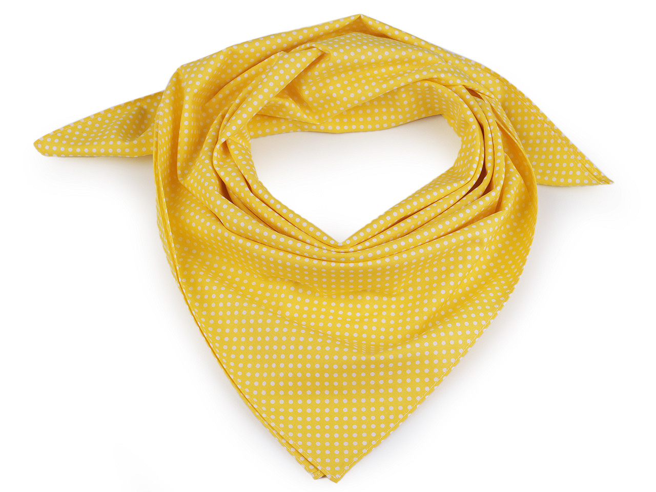 Eșarfă din bumbac cu buline 65x65 cm - Verde pastel (1 Bucată)