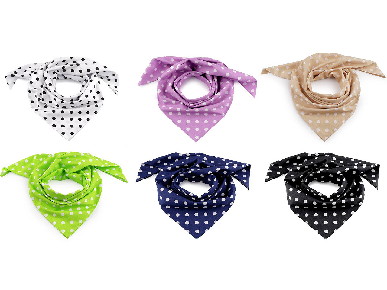 Batic din bumbac cu buline 70x70 cm - Albastru închis (1 Bucată)