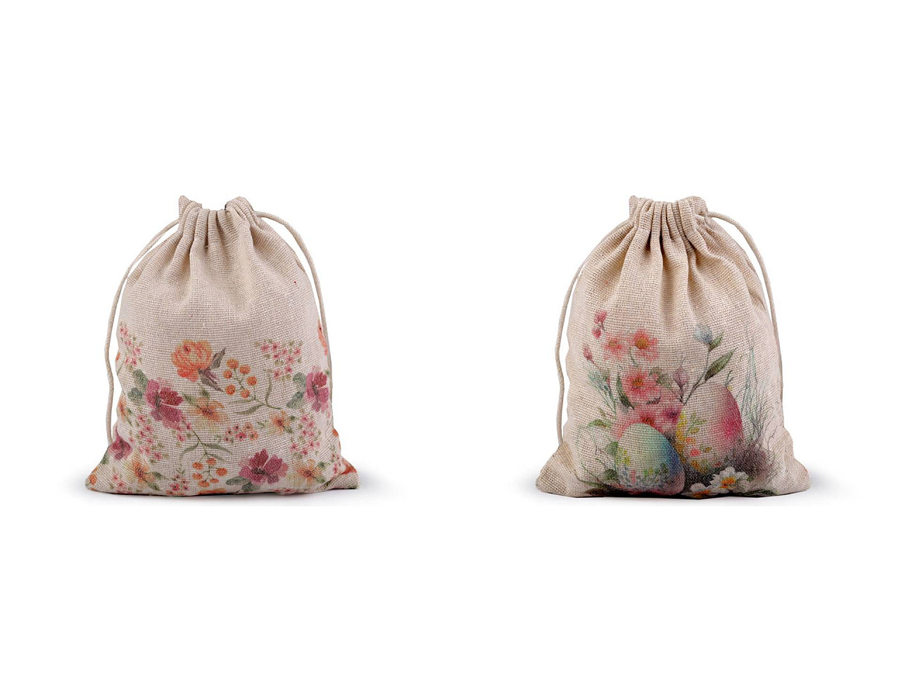 Saculet cadou primavara/paste 13x18 cm - Ecru (20 Bucăți)