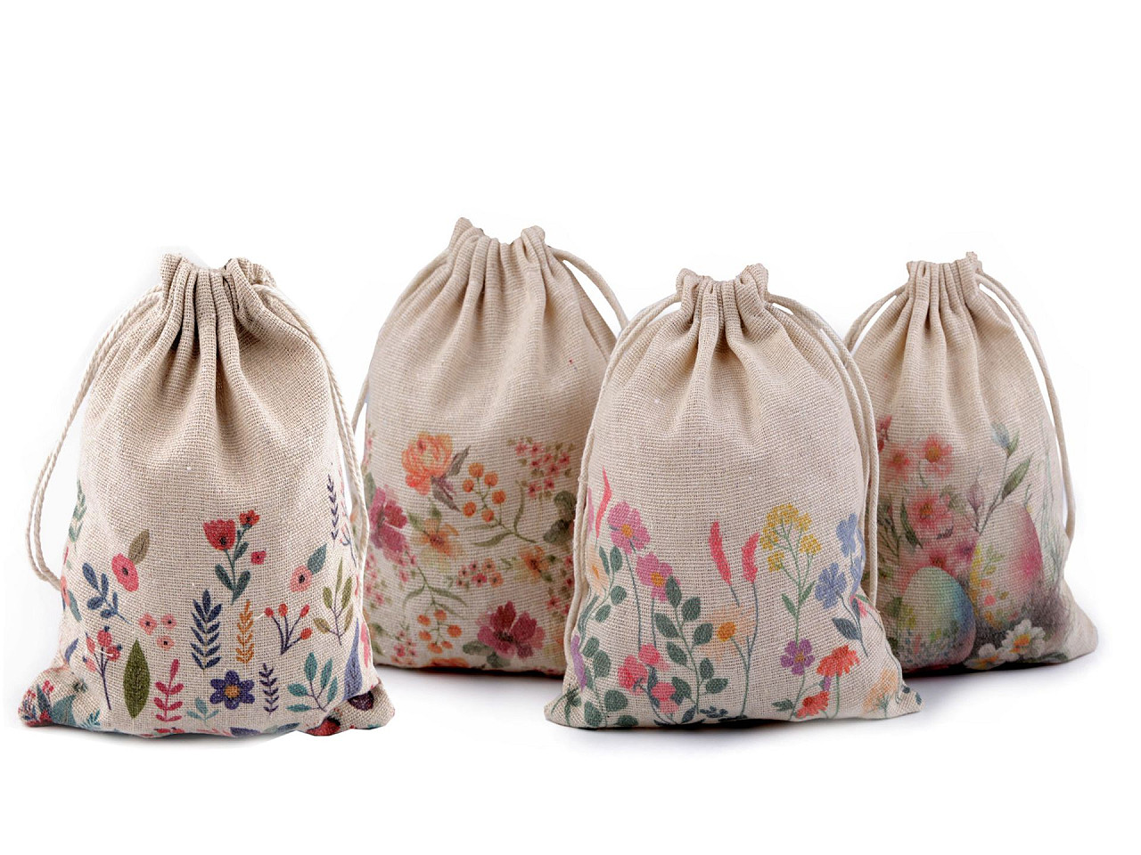 Saculet cadou primavara/paste 13x18 cm - Ecru (20 Bucăți)