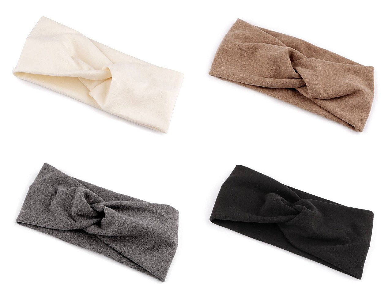 Bentiță de păr soft fleece - Gri neutral (1 Bucată)