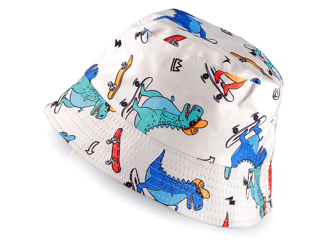 Pălărie de vară copii/băieți dinozaur - Albastru azur (1 Bucată)