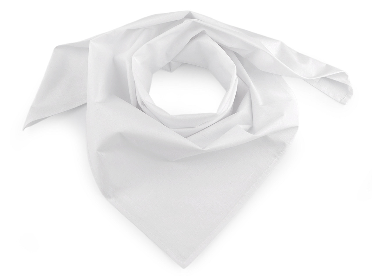 Eșarfă din bumbac, culoare uni, 70x70 cm - Crem deschis (1 Bucată)