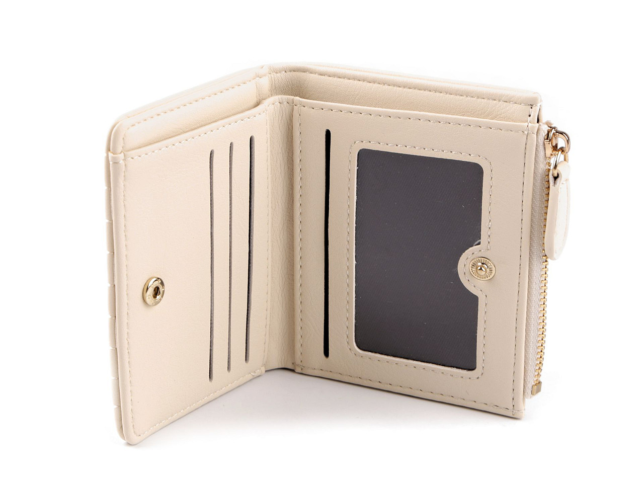 Portofel de dama brodat 9x12 cm - Negru (1 Bucată)