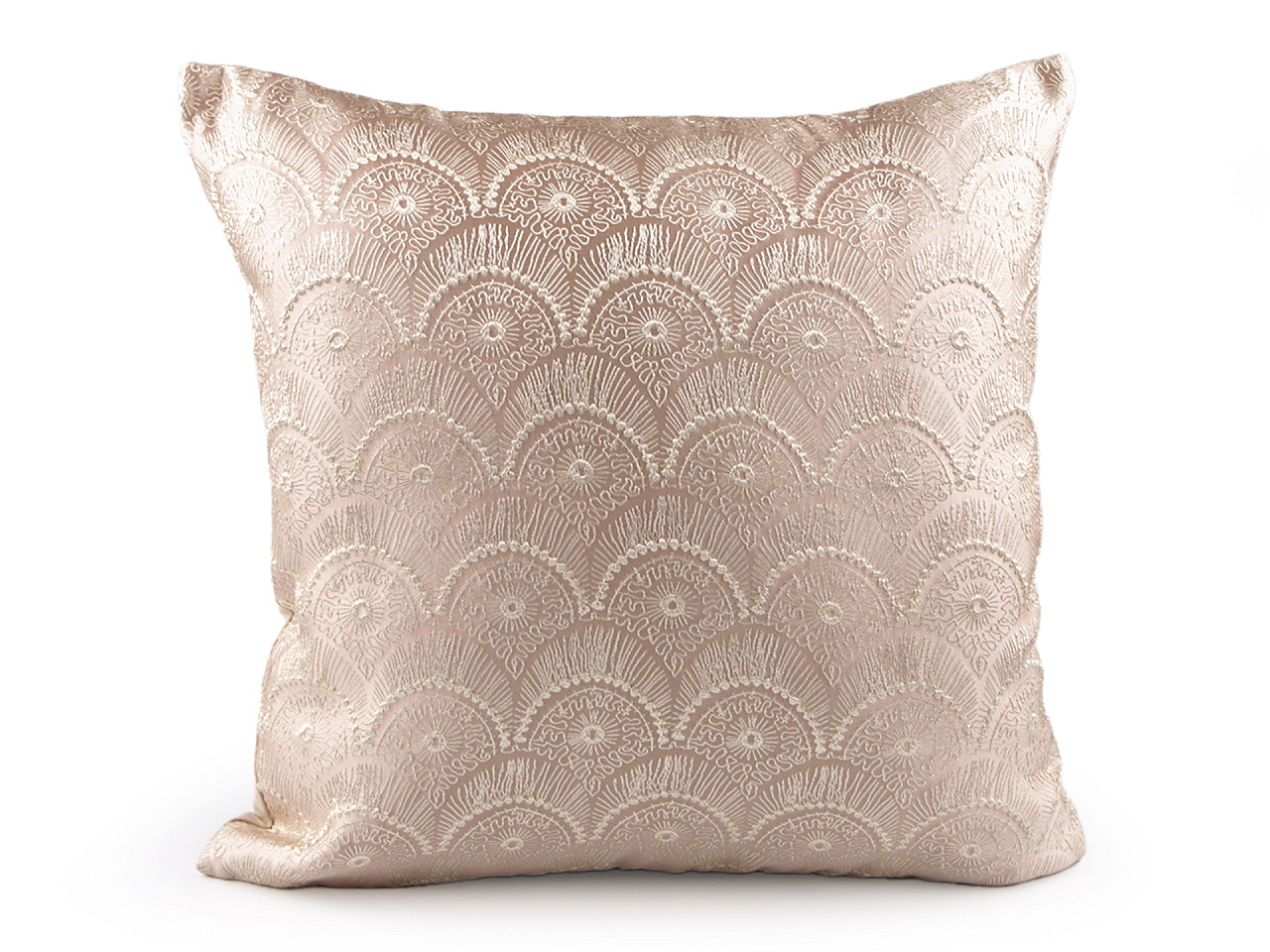 Fata de perna brodata 45x45 cm - Bej deschis (2 Bucăți)