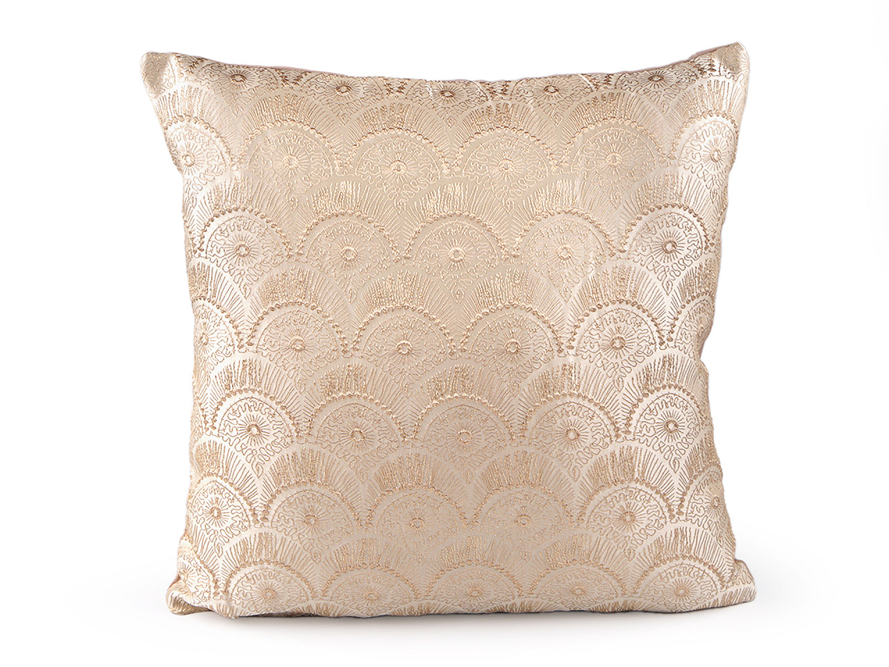 Fata de perna brodata 45x45 cm - Bej deschis (2 Bucăți)