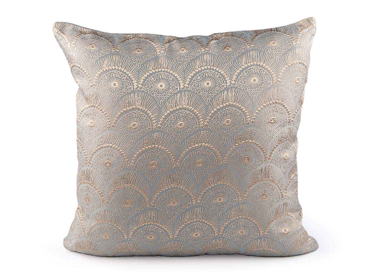 Fata de perna brodata 45x45 cm - Bej deschis (2 Bucăți)