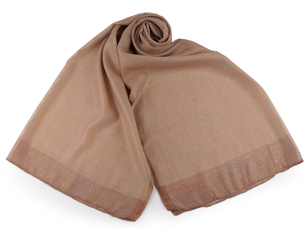 Eșarfă / șal cu lurex 75x190 cm - Negru (1 Bucată)