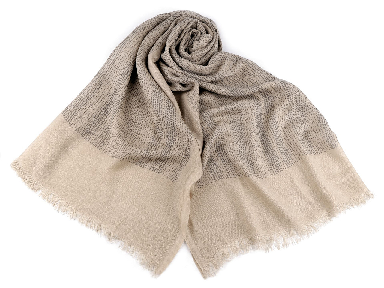 Eșarfă / șal / pled buline 95x210 cm - Taupe (1 Bucată)