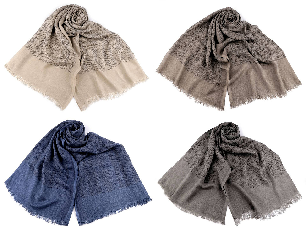 Eșarfă / șal / pled buline 95x210 cm - Taupe (1 Bucată)