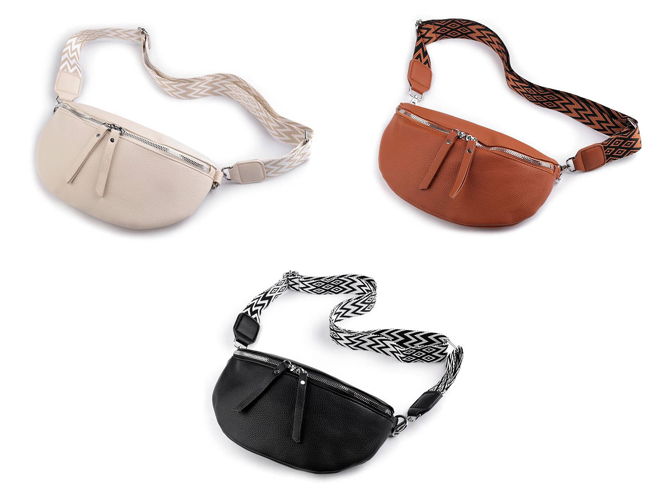 Geanta crossbody 27x18 cm - Gri neutral (1 Bucată)