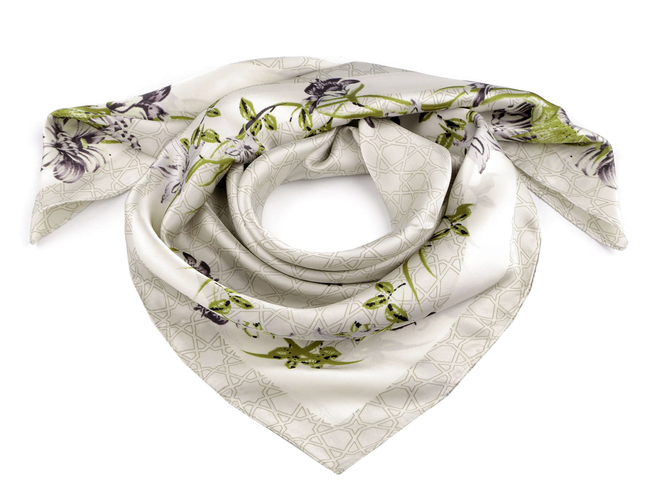 Eșarfă din satin 70x70 cm - Bej (1 Bucată)