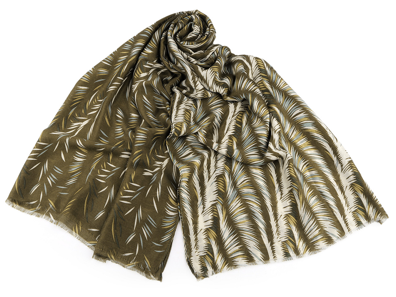 Eșarfă / șal frunze 85x180 cm - Albastru închis (1 Bucată)