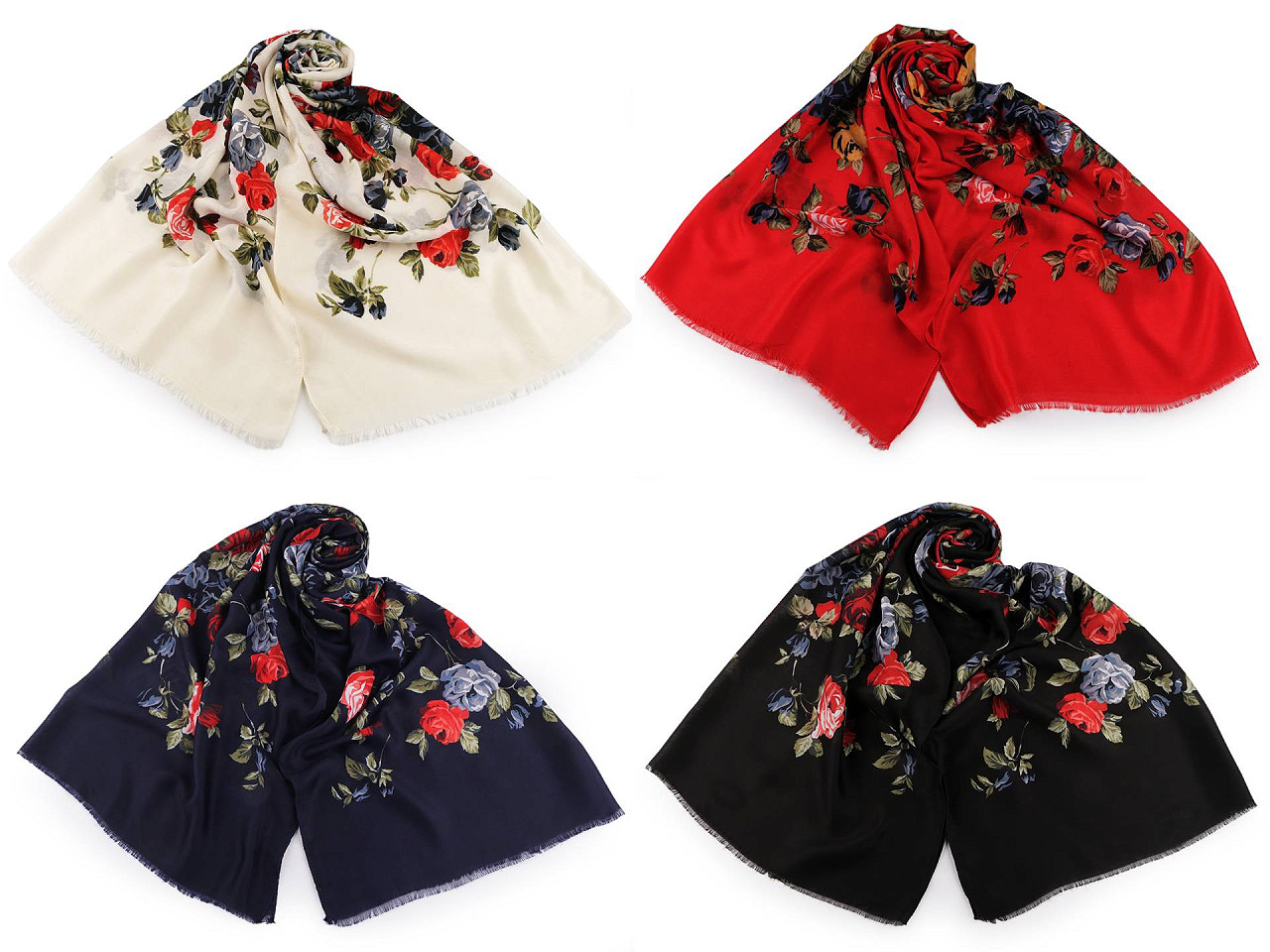 Eșarfă / șal trandafir 80x175 cm - Roșu (1 Bucată)