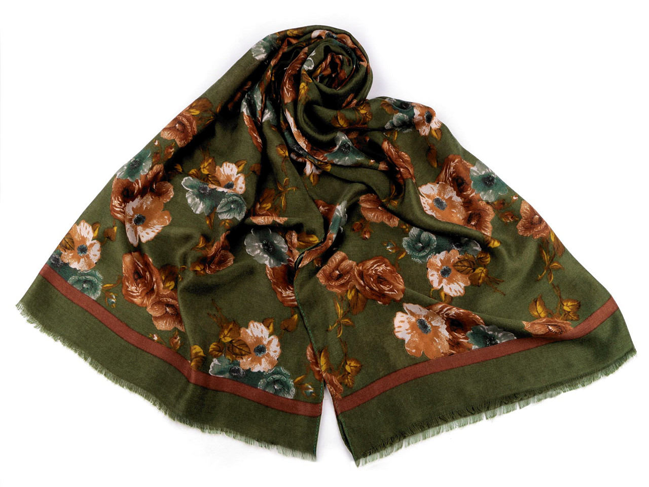 Eșarfă / șal flori 90x180 cm - Bordo (1 Bucată)
