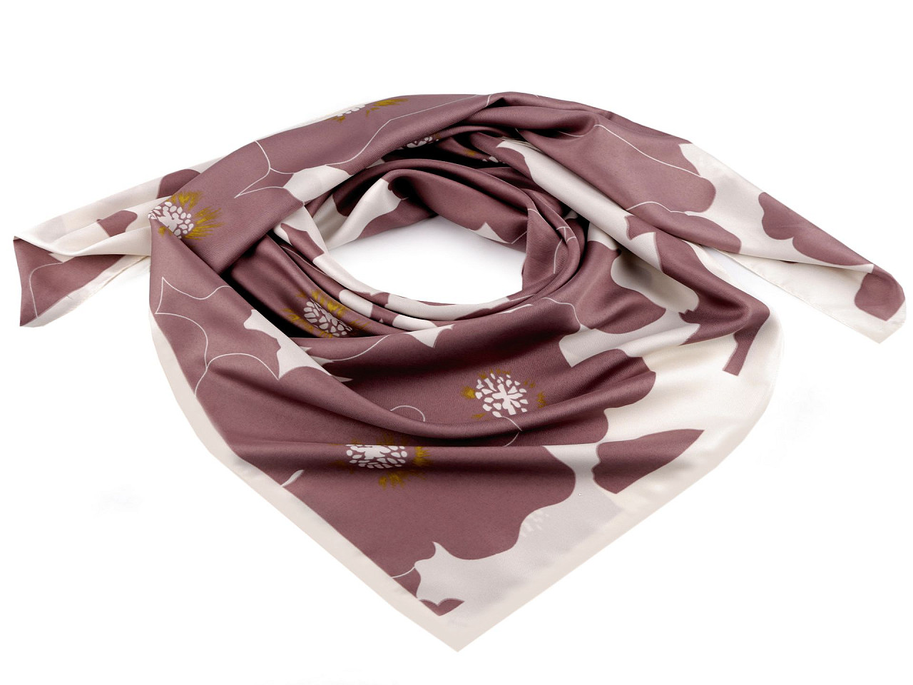 Eșarfă din satin 90x90 cm - Roz vintage (1 Bucată)