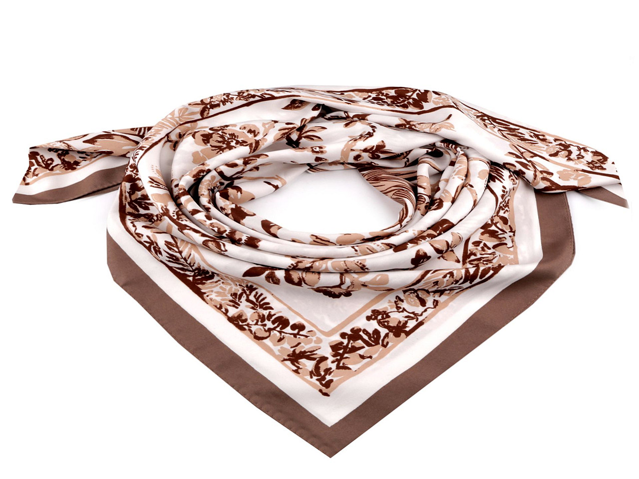 Eșarfă din satin 90x90 cm - Bej (1 Bucată)