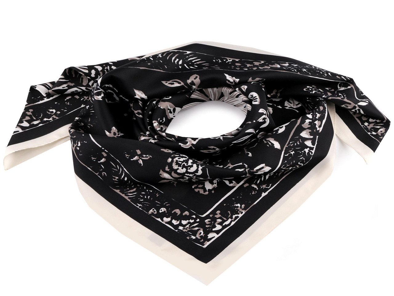 Eșarfă din satin 90x90 cm - Bej (1 Bucată)