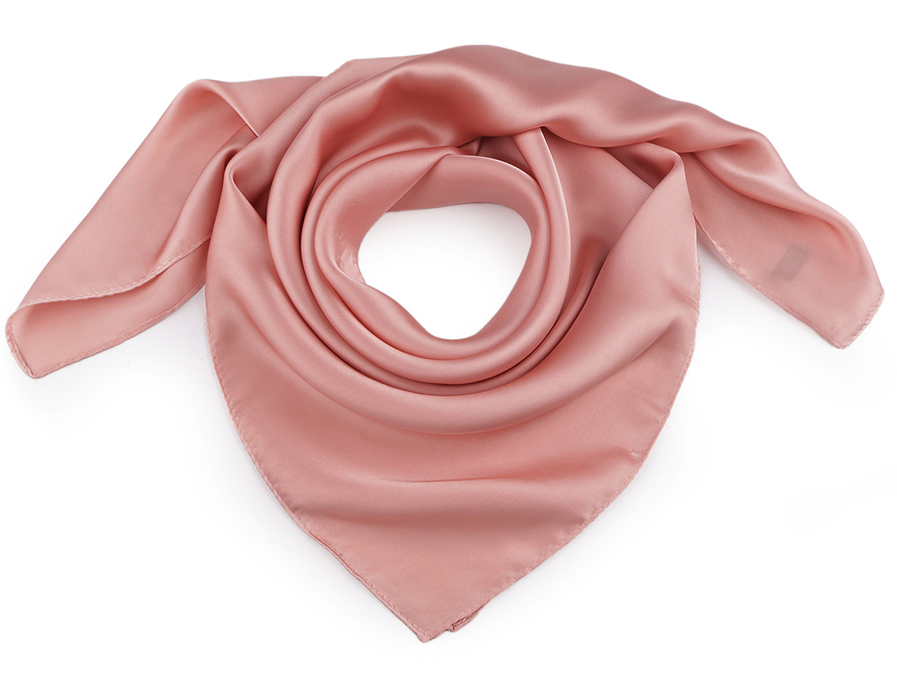 Eșarfă din satin, culoare uni, 70x70 cm - Roz vintage (1 Bucată)