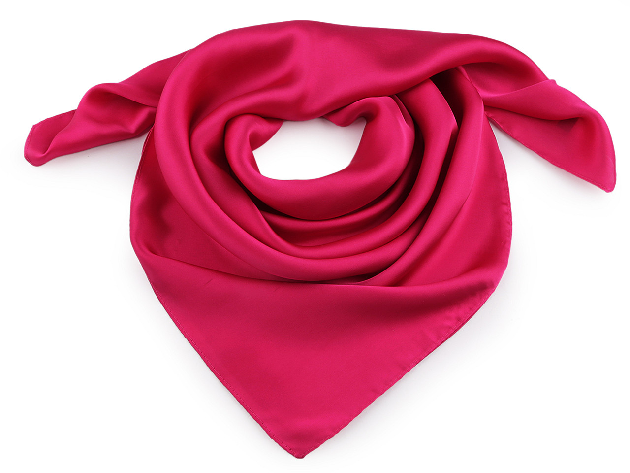 Eșarfă din satin, culoare uni, 70x70 cm - Roz vintage (1 Bucată)