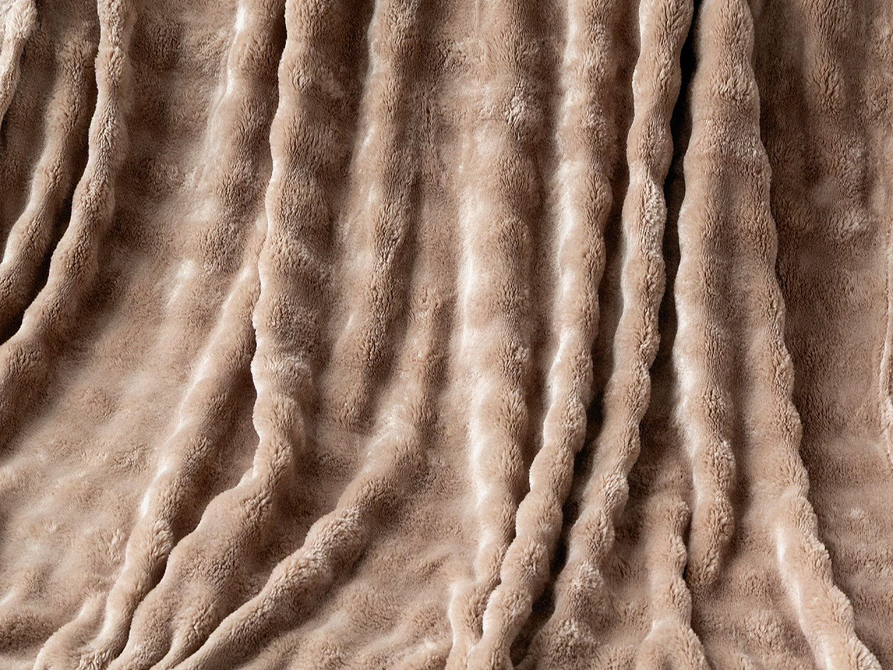 Pătură din fleece bubble 150x200 cm - Bej deschis (1 Bucată)