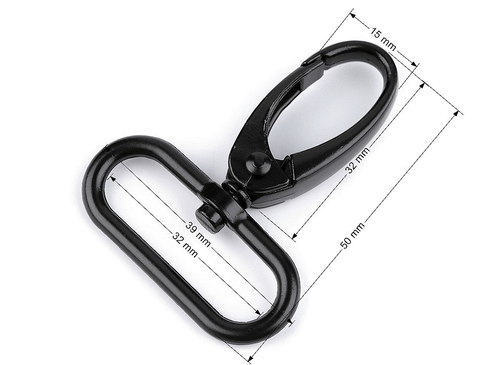 Carabină rotativă, 32 mm - Lac negru (1 Bucată)