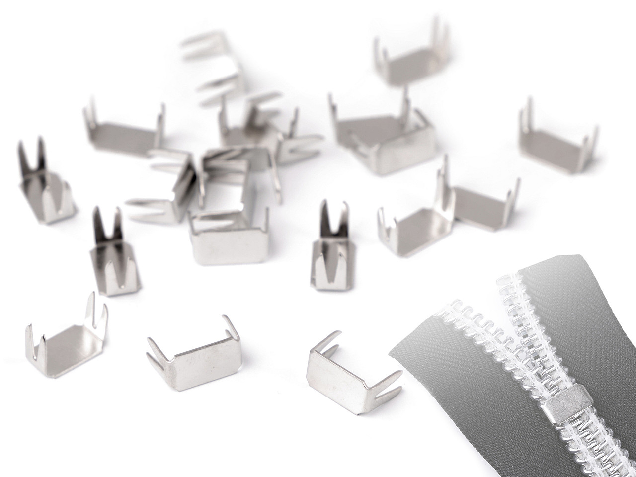 Terminație fermoar  no 10 - Nichel (1000 Bucăți)