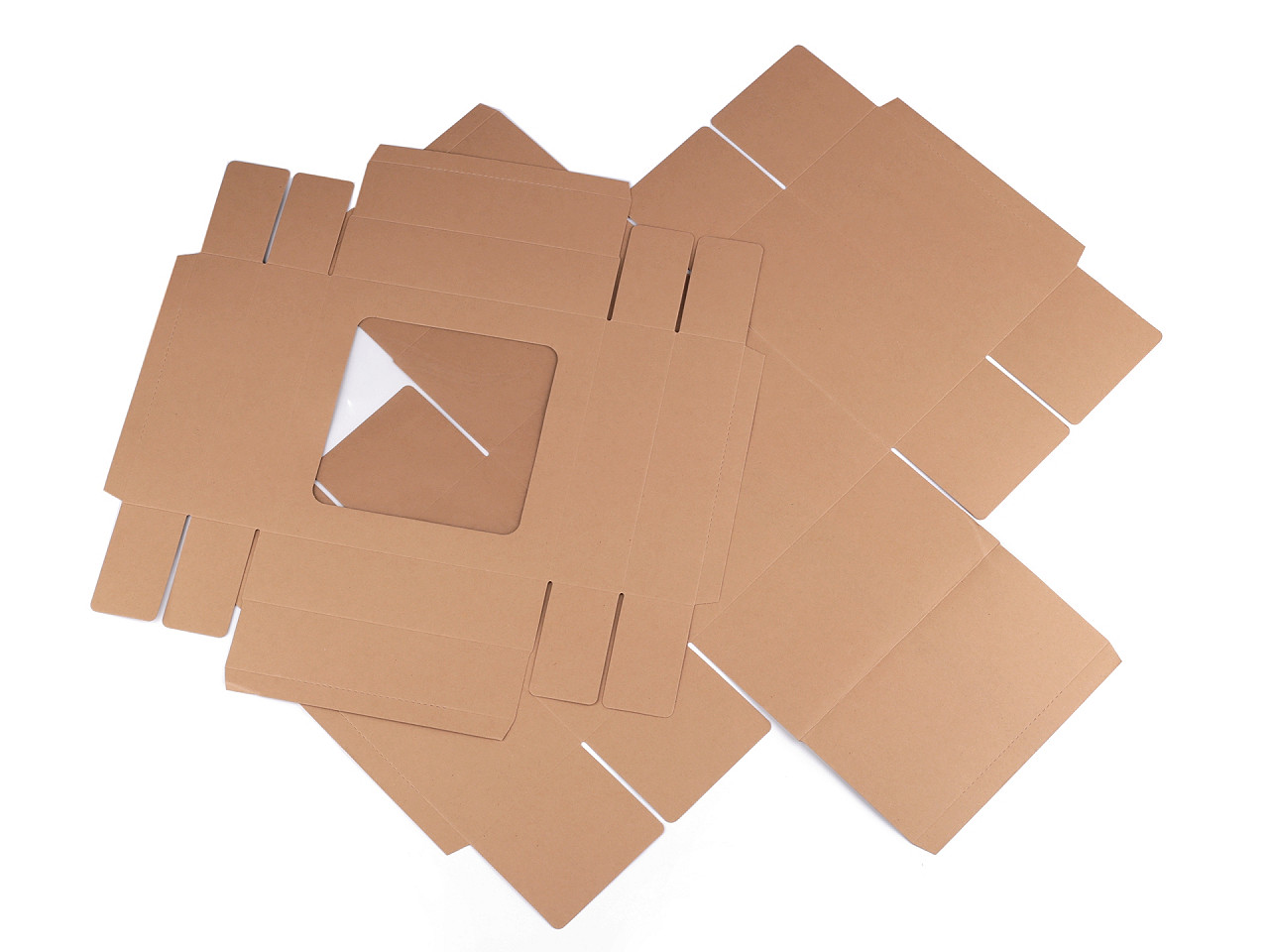 Cutie cu fereastră - Maro natural (4 Bucăți)