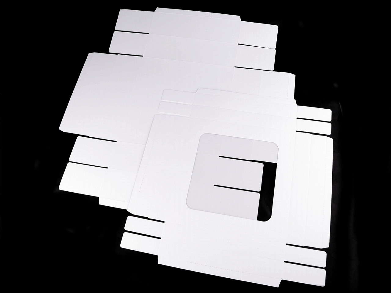 Cutie cu fereastră - Alb (4 Bucăți)