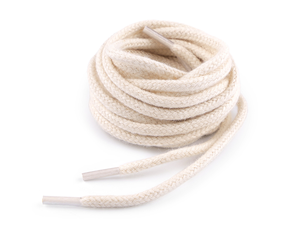 Sireturi din bumbac, lungime 120 cm - Alb (2 Bucăți)