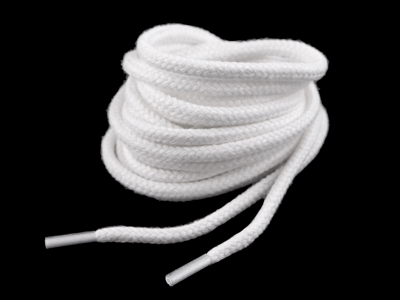 Sireturi din bumbac, lungime 120 cm - Alb (2 Bucăți)