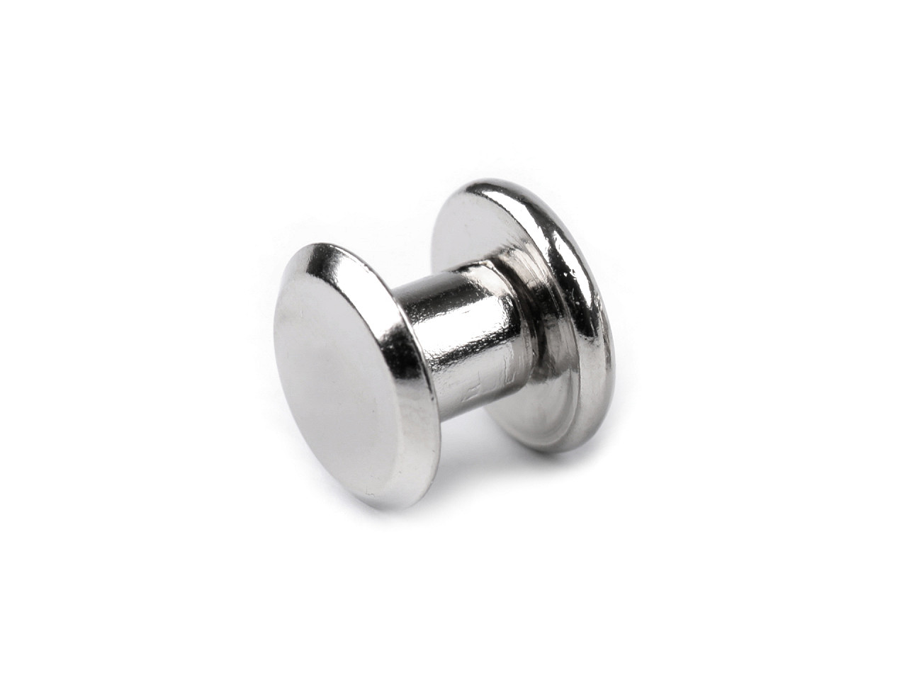 Butoni cu șurub pentru pielarie,  ø10 mm - Nichel deschis (10 Perechi)