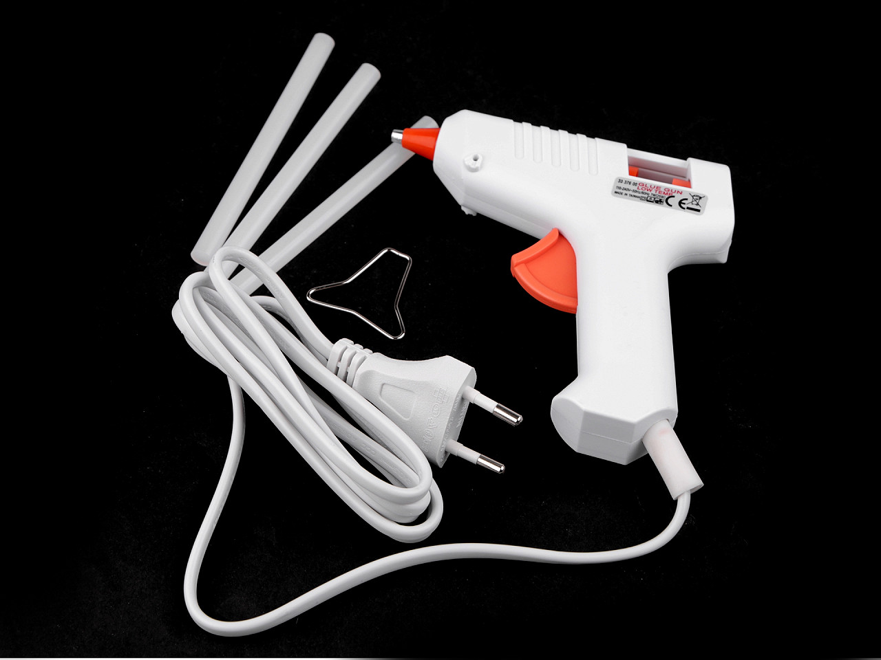 Pistol de lipit, set cu lipici, ø7 mm - Alb (1 Bucată)