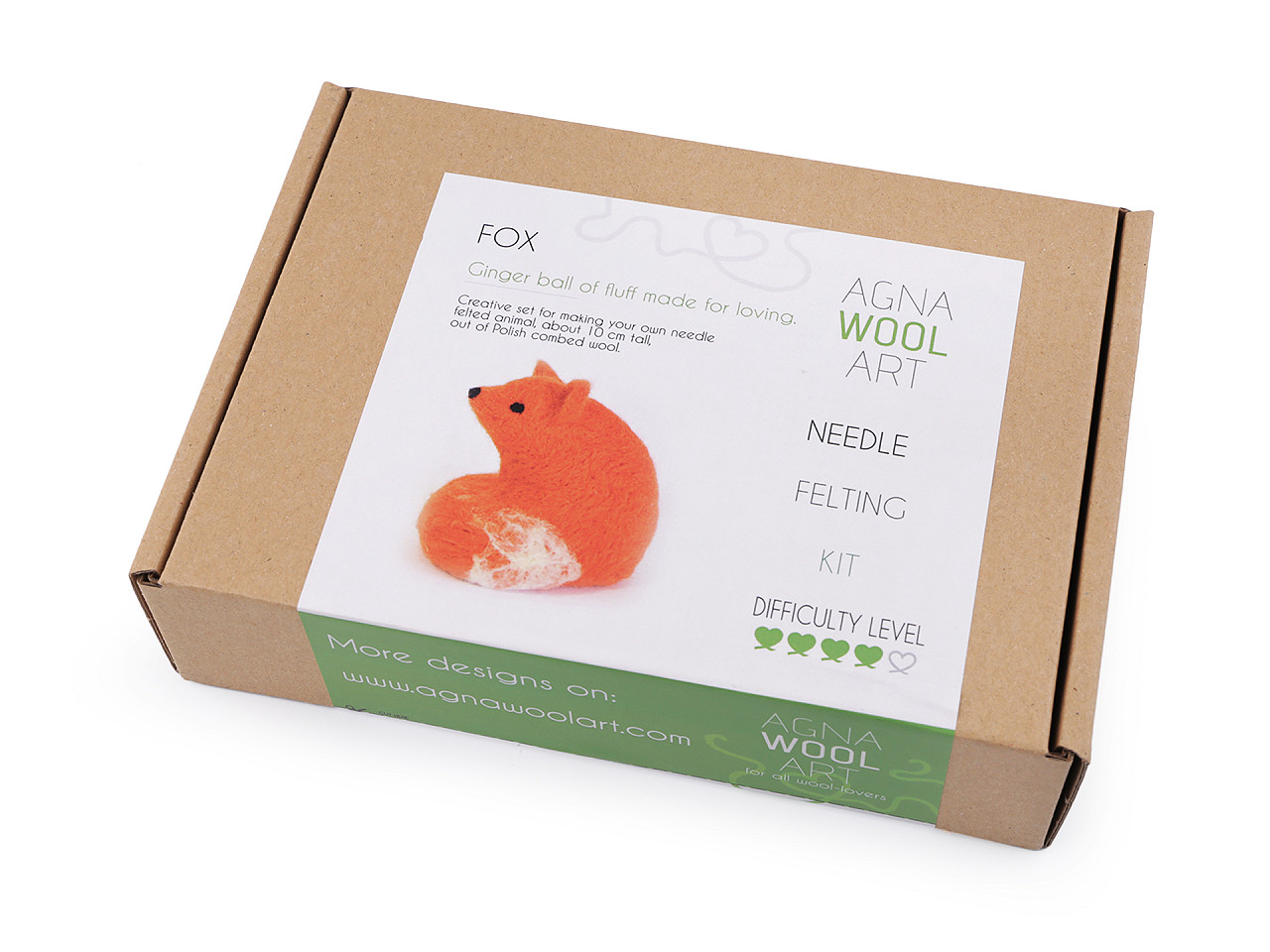 Set creativ animale din fetru - Bej (1 Cutie)