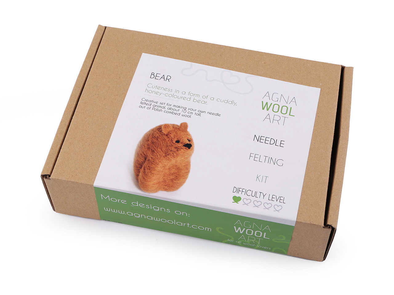 Set creativ animale din fetru - Bej (1 Cutie)