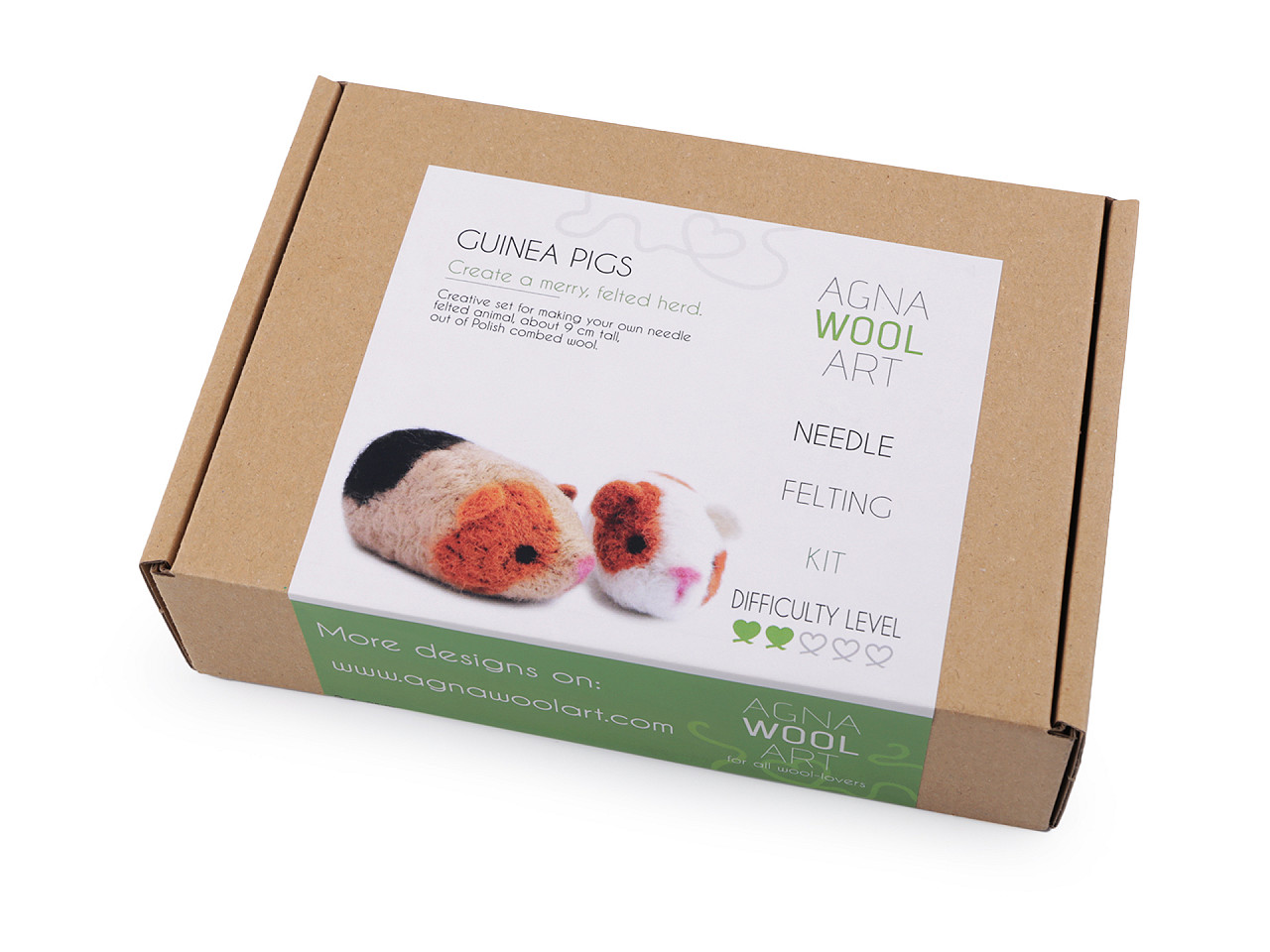 Set creativ animale din fetru - Bej (1 Cutie)