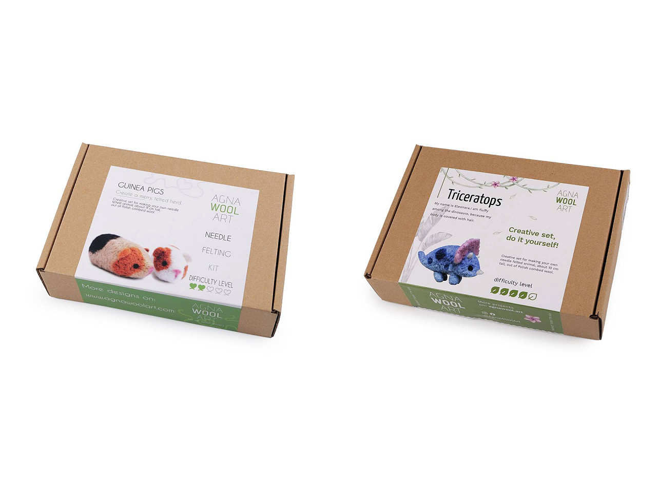 Set creativ animale din fetru - Bej (1 Cutie)