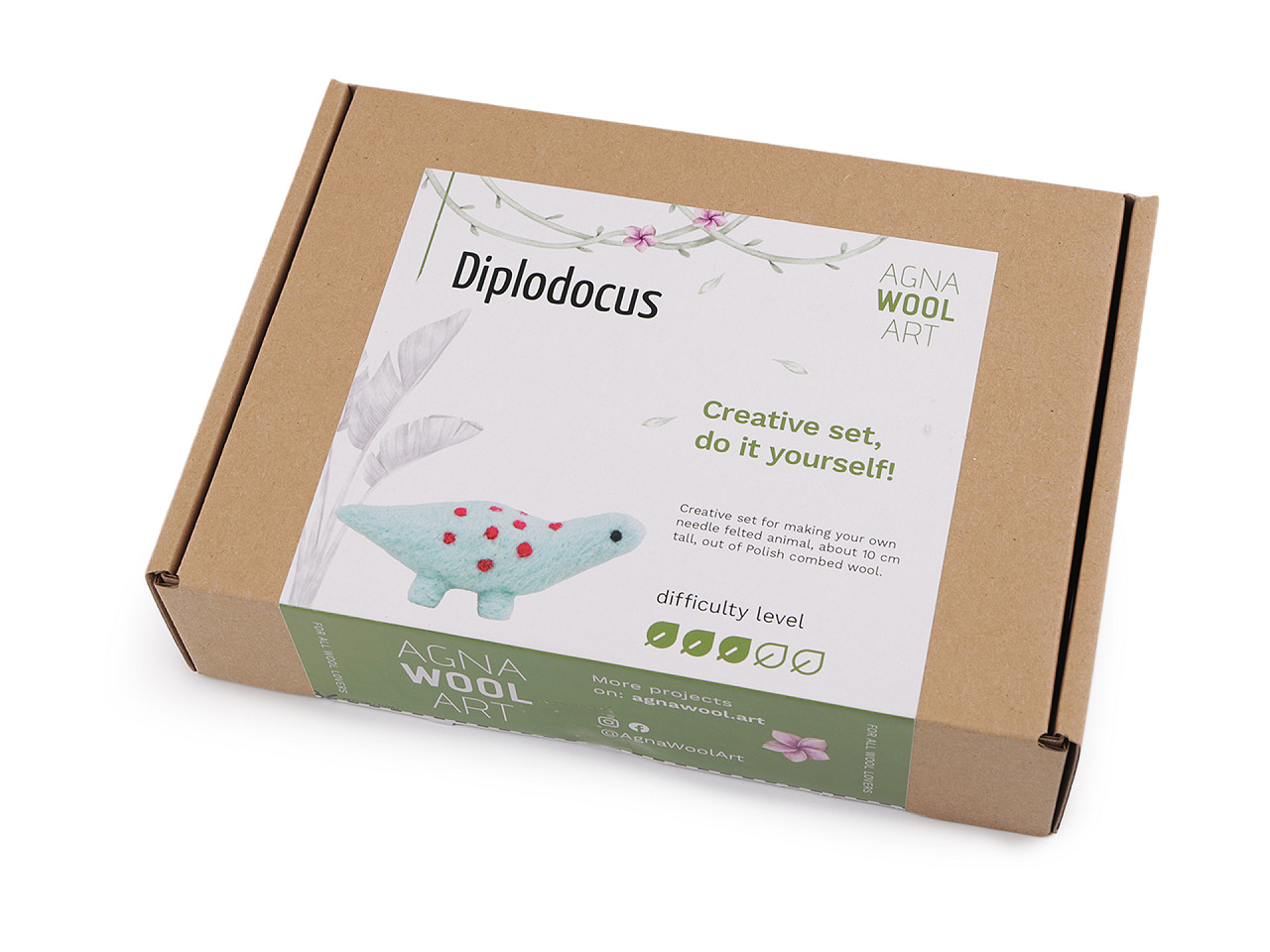 Set creativ animale din fetru - Bej (1 Cutie)