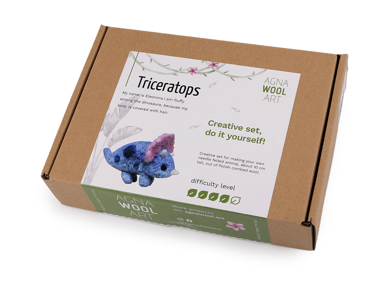 Set creativ animale din fetru - Bej (1 Cutie)