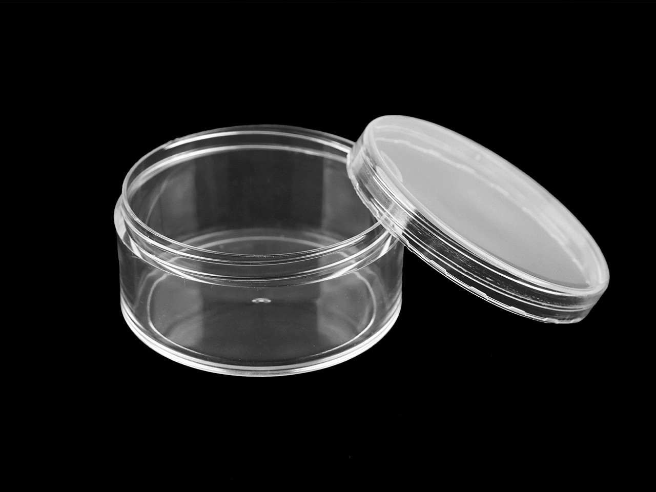 Cutie din plastic 6,8x3,4 cm - Transparent (6 Bucăți)