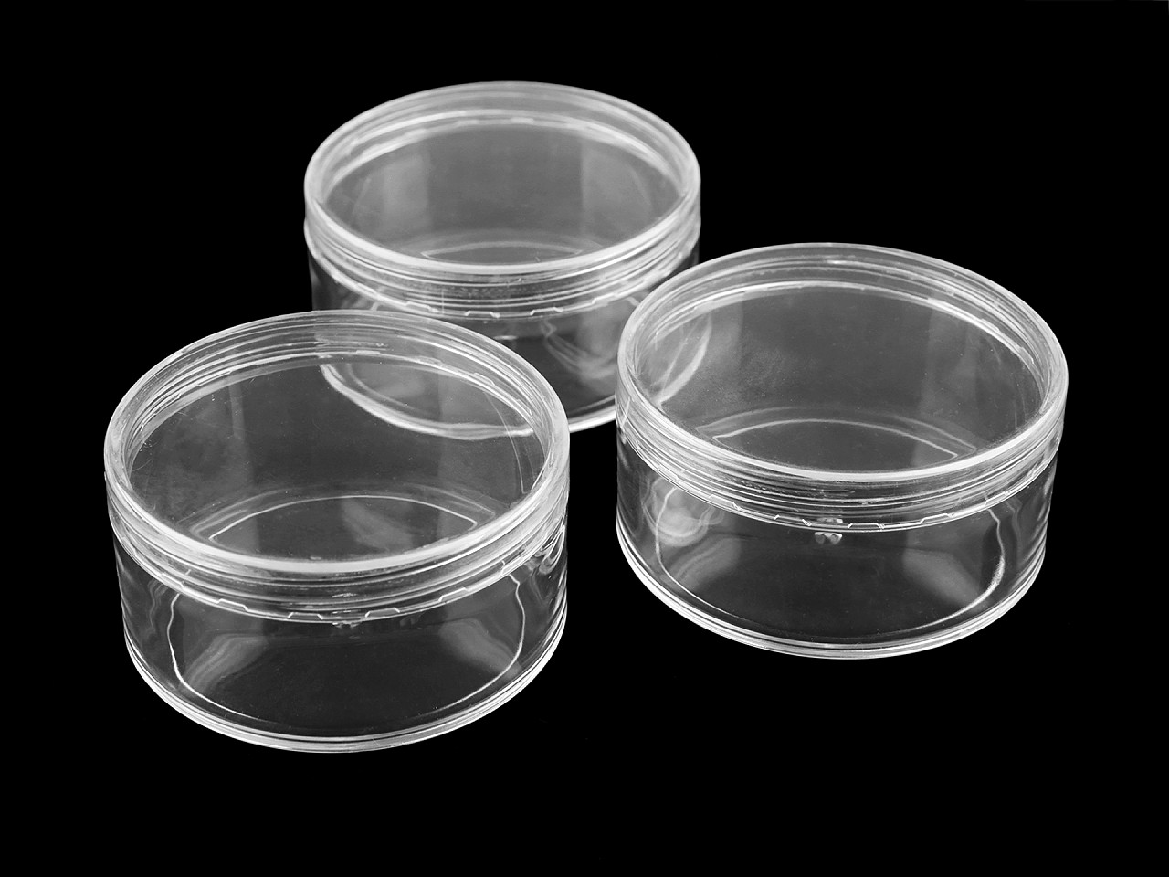 Cutie din plastic 6,8x3,4 cm - Transparent (6 Bucăți)