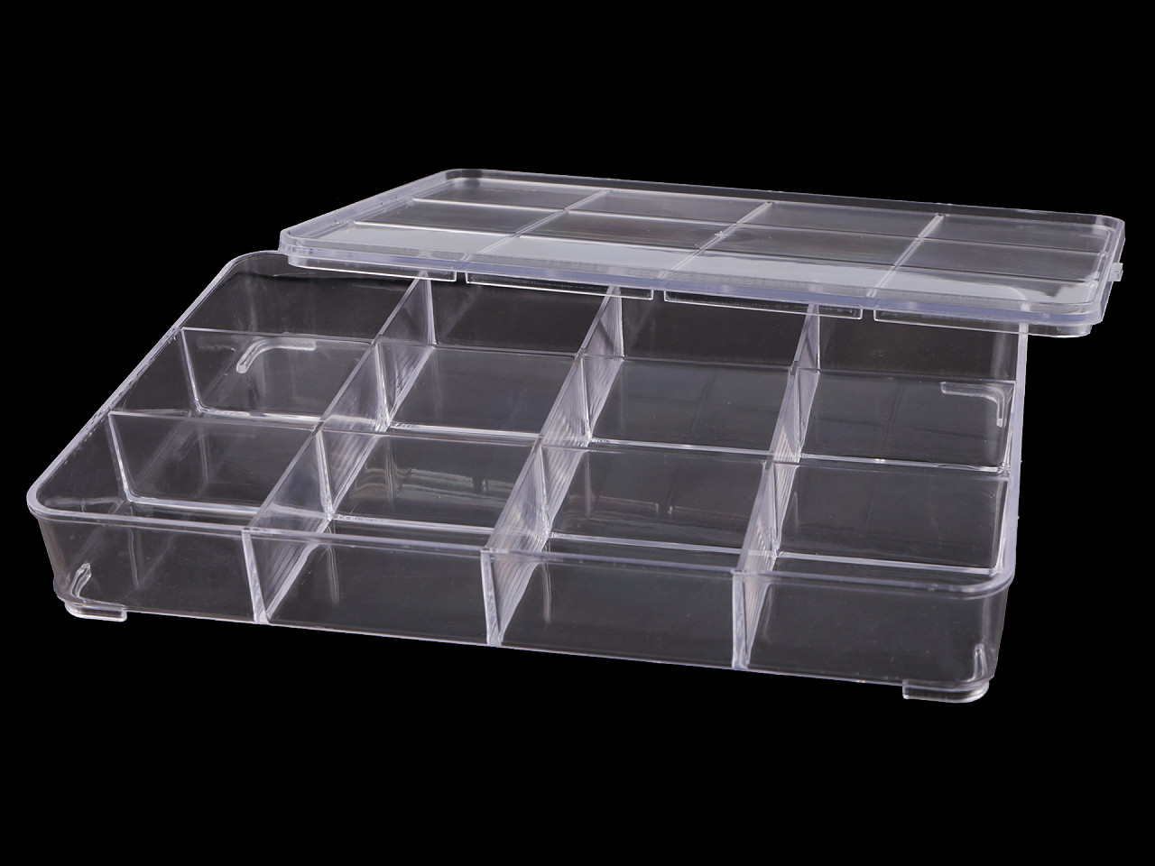 Cutieb / organizator din plastic 15x23x3,4 cm - Transparent (1 Bucată)