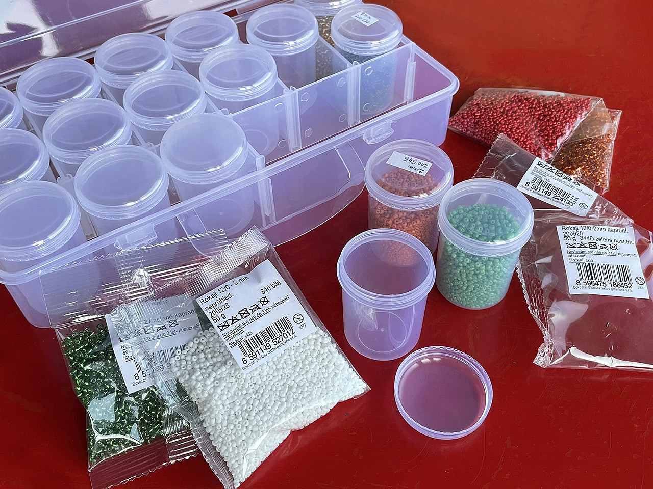 Cutie / organizator din plastic cu 18 cutii - Transparent (1 Bucată)