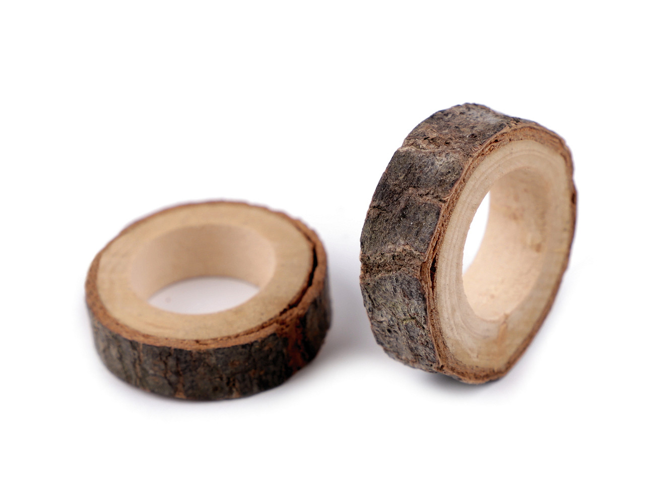 Inel din lemn natural ø17 mm - Natur (10 Bucăți)