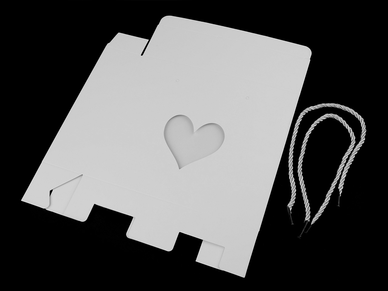 Cutie cu orificiu inimă și șnur - Roz deschis (3 Bucăți)