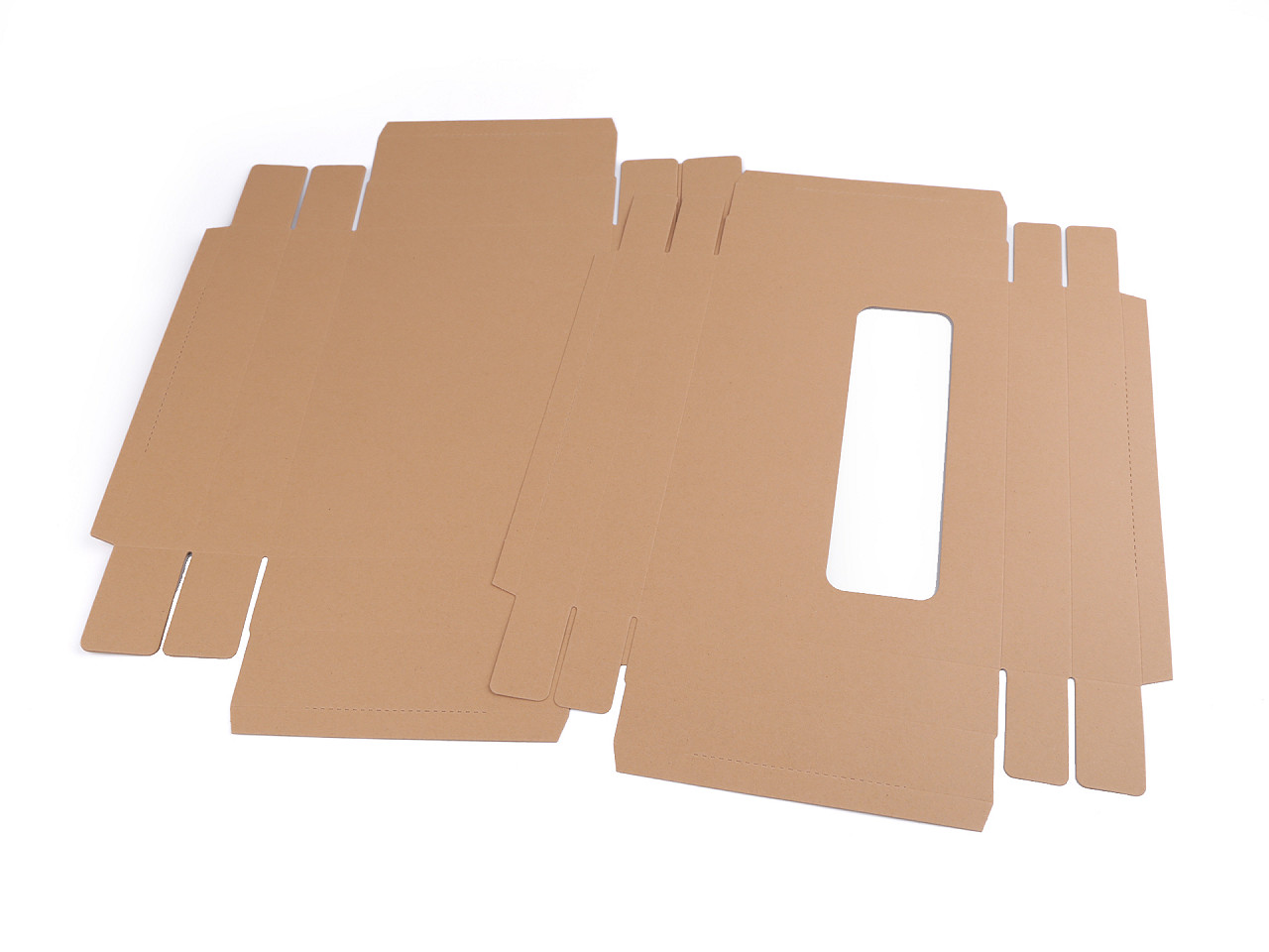 Cutie cu fereastră - Maro natural (10 Bucăți)