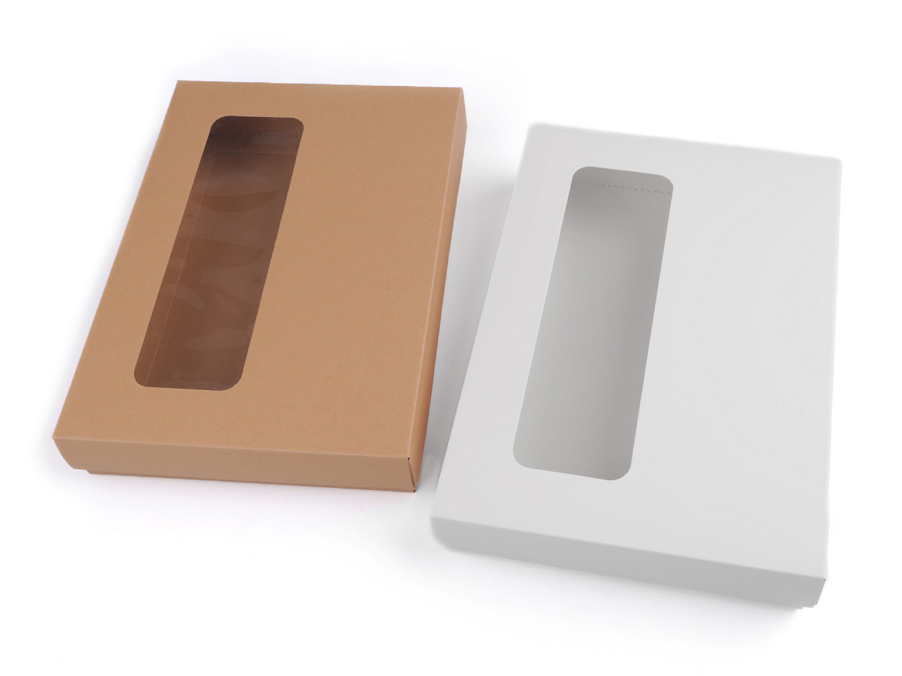 Cutie cu fereastră - Maro natural (10 Bucăți)